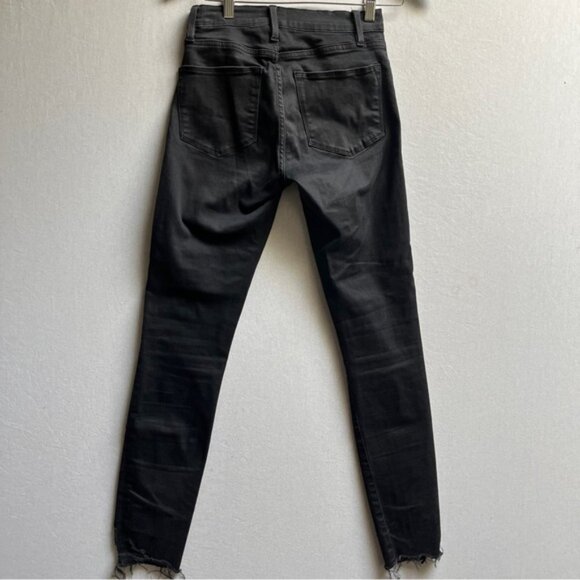 Frame Le High skinny denim fray hem jeans Sz 26 - Picture 3 of 12